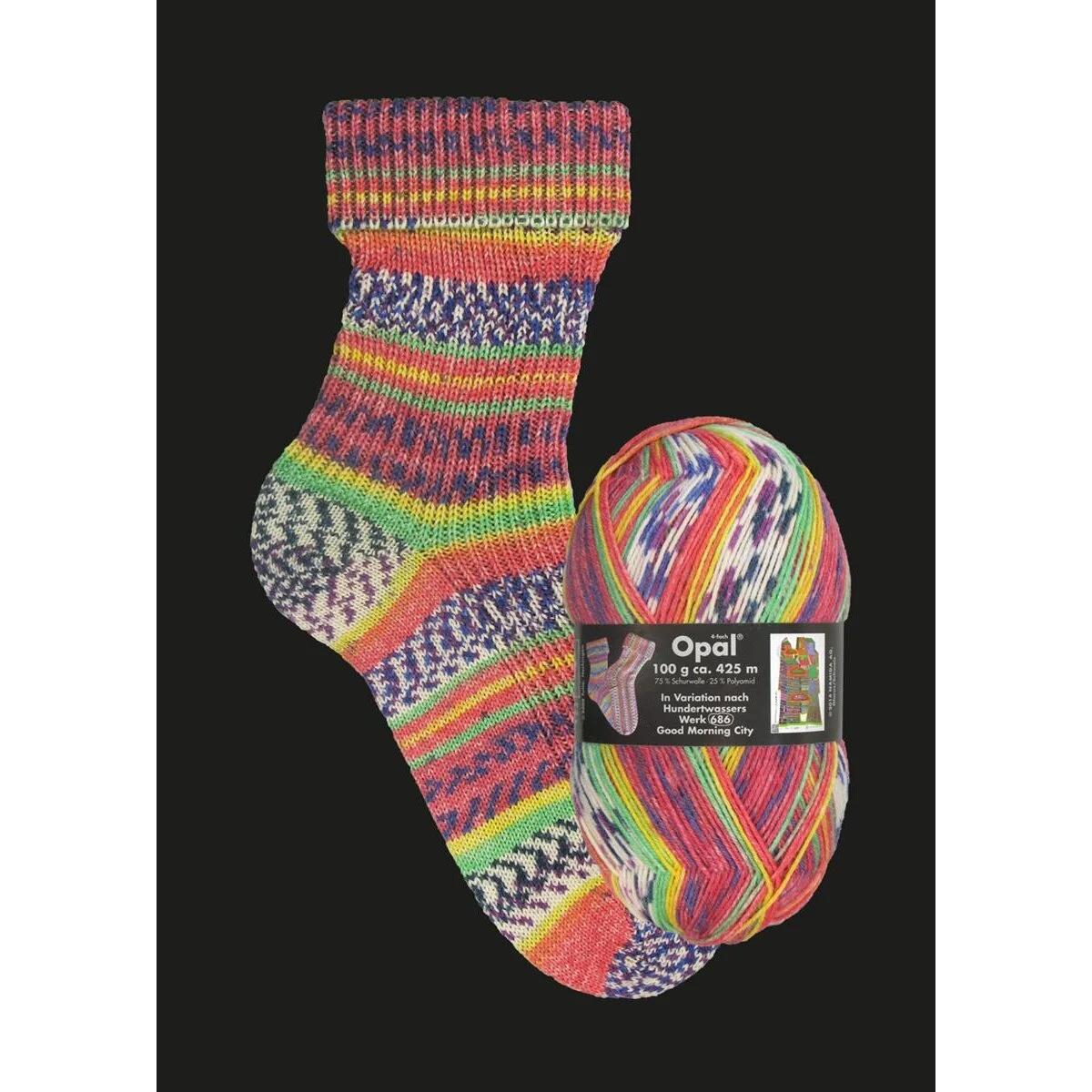 Opal - Variation nach Hundertwasser 4-fach 2102 Werk 686