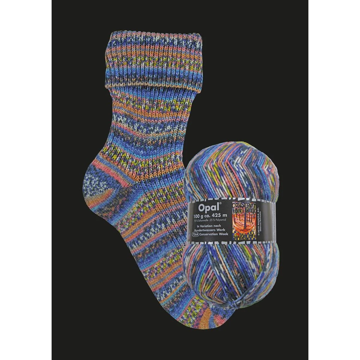 Opal - Variation nach Hundertwasser 4-fach 3201 Werk 726A