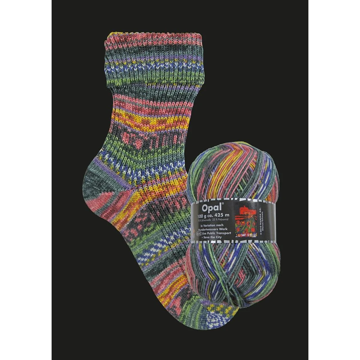Opal - Variation nach Hundertwasser 4-fach 3202 Werk 553C