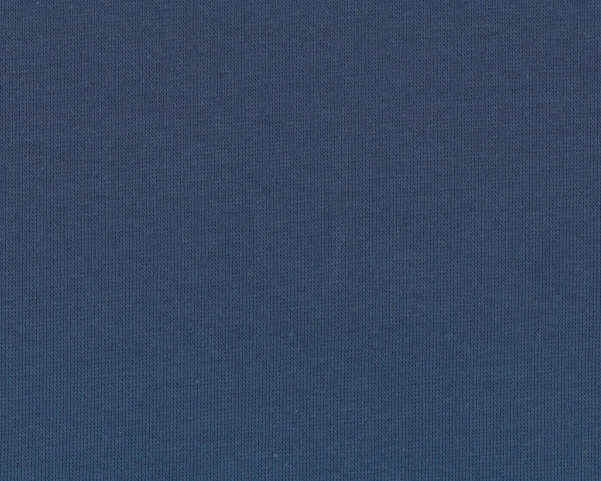 Organic-Baumwolljersey SOLID RIBBING, jeansblau, Bloome Copenhagen