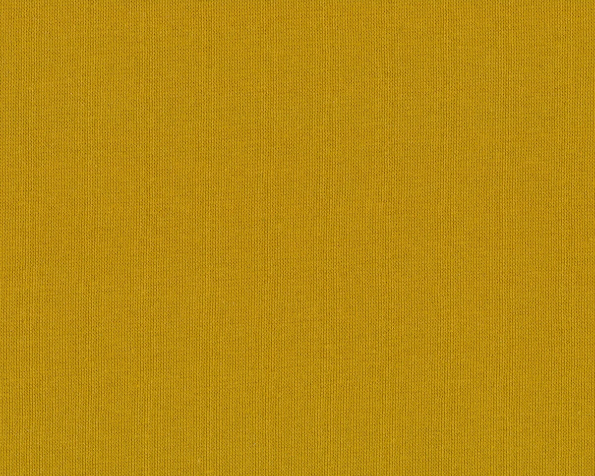 Organic-Baumwolljersey SOLID RIBBING, senfgelb, Bloome Copenhagen