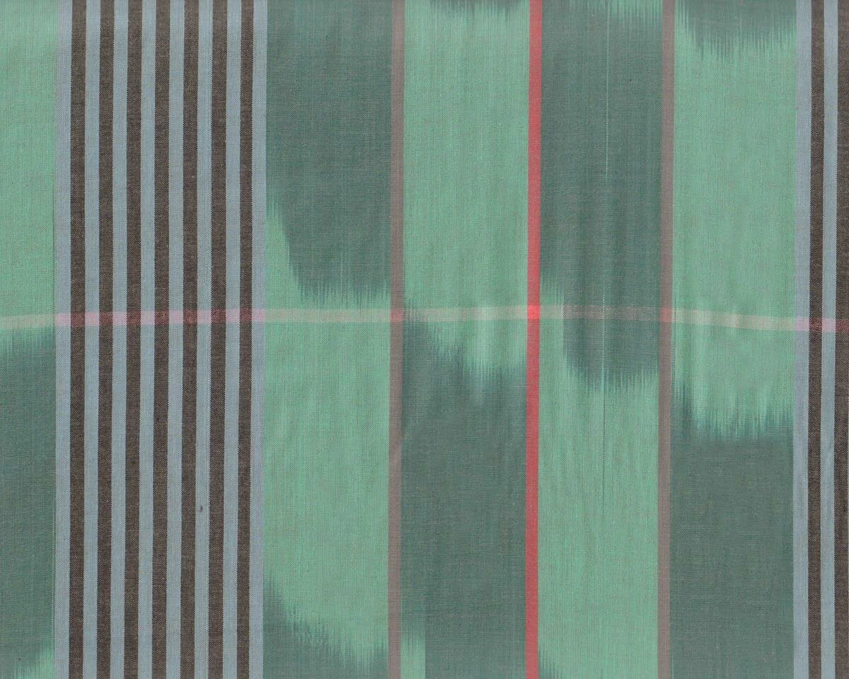 Pacthwork-Webstoff LOOMINOUS II, Streifen-Muster, gedecktes mintgrün-petrol