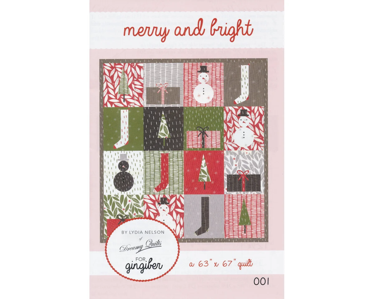 Patchwork-Anleitung MERRY AND BRIGHT, Weihnachts-Quilt, Moda Fabrics