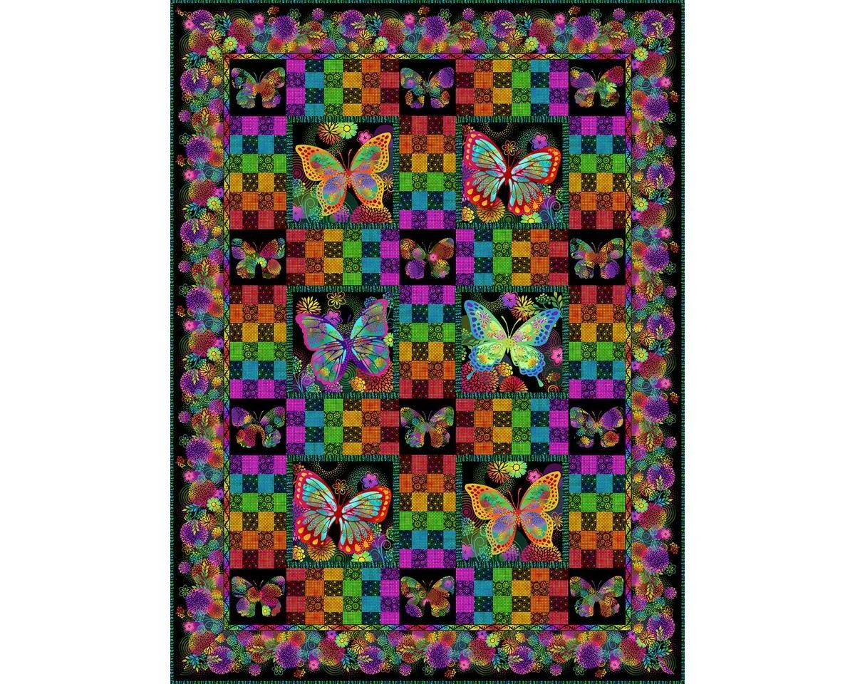 Patchwork-Anleitung UNUSUAL GARDEN II, Butterfly-Quilt