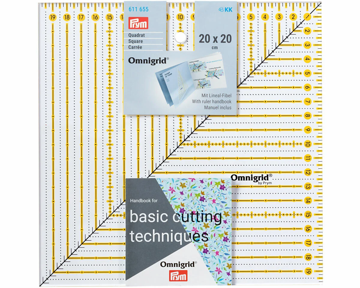Patchwork-Lineal OMNIGRID Square, 20 x 20 cm, Prym