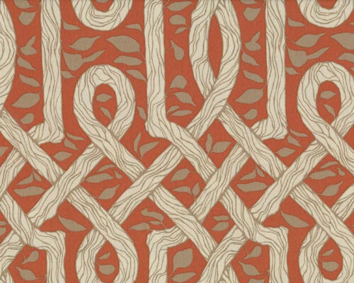 Patchworkserie "Deer Valley" mit romantischem Gittermuster, terracotta