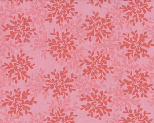 Patchworkserie "Nest" mit Blüten-Blätter-Sternen, rosa-pastellrot