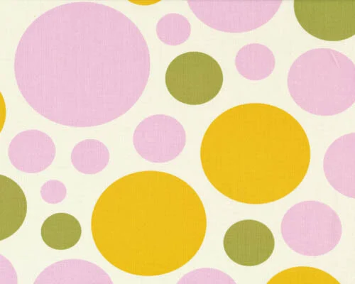 Patchworkserie "Nicey Jane" mit großen Kreisen, rosa-goldgelb