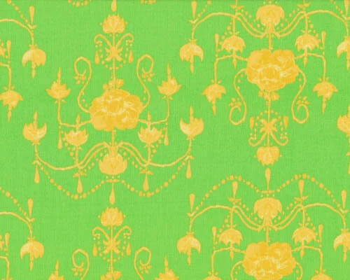 Patchworkserie "Olivias Holiday", mit Leuchtern, apfelgrün-goldgelb