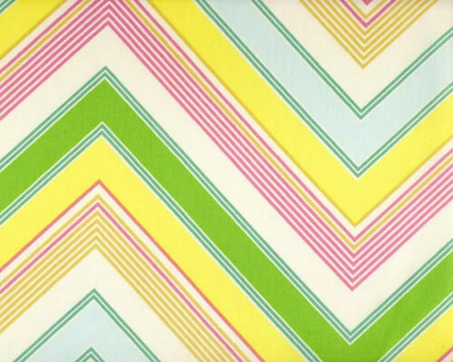 Patchworkserie "Pop Garden" mit Riesen-Zacken, gelb-dunkles maigrün-wollweiß
