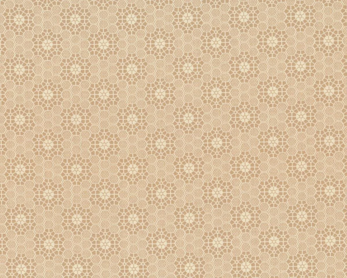 Patchworkstoff ALWAYS THE SEASON, Waben-Blumen, hellbeige