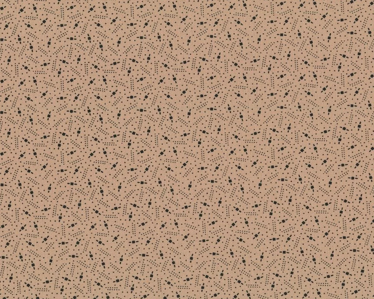 Patchworkstoff AMERICAN GOTHIC, Pünktchen-Linien, beige