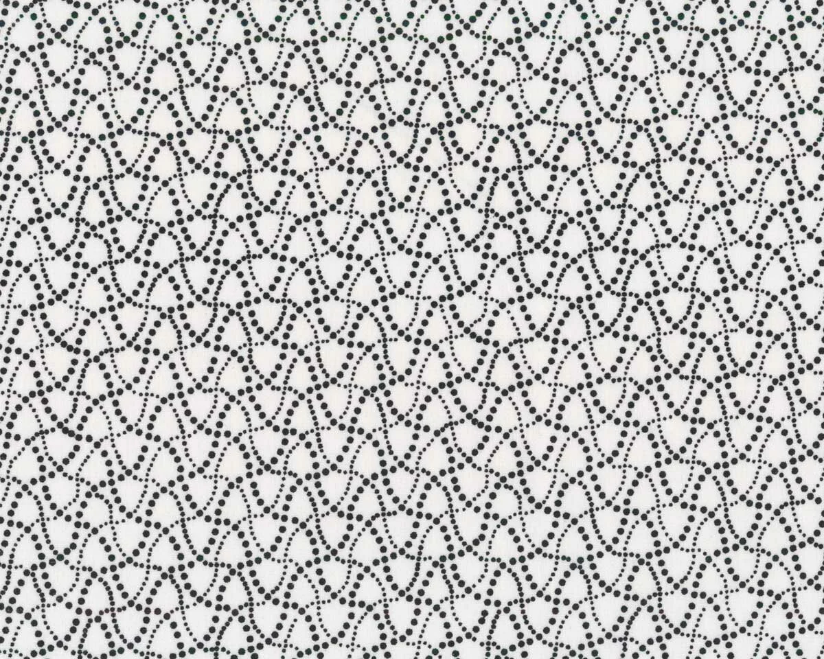 Patchworkstoff BETTER BASICS DELUXE, Ketten, weiß-schwarz, Benartex