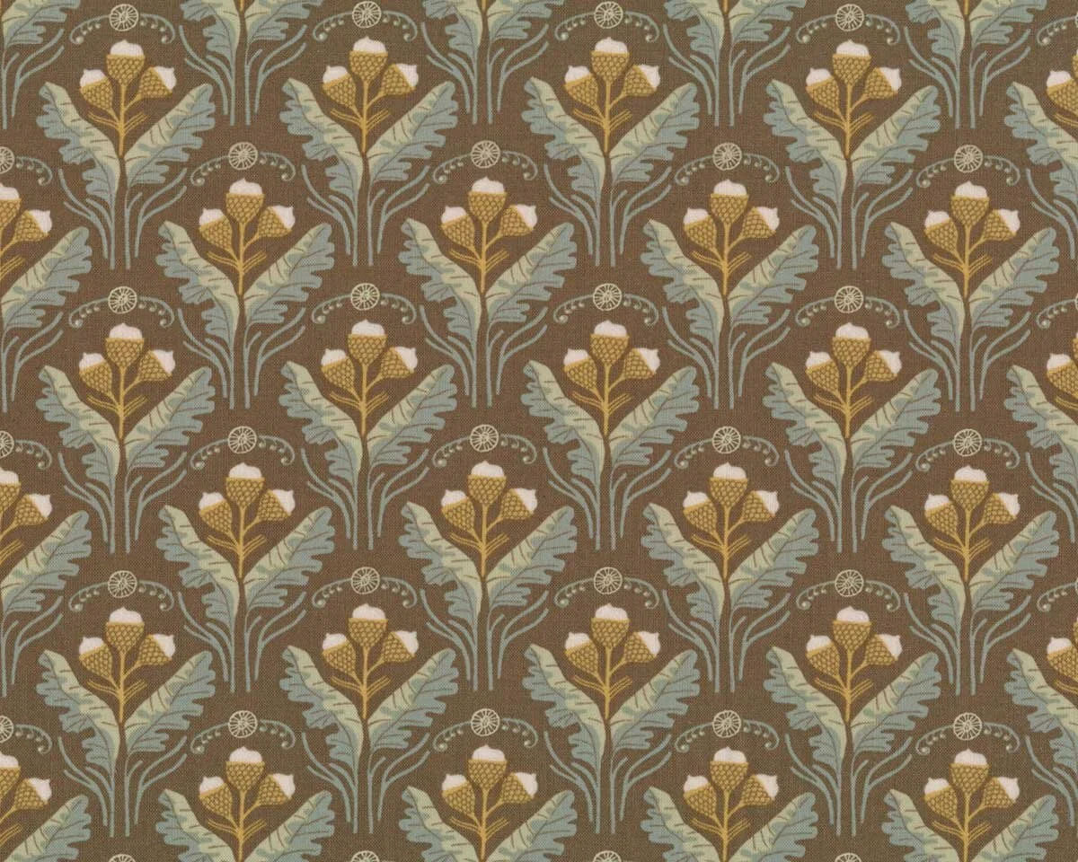 Patchworkstoff BLACK FOREST, Eichel-Ornamente, Dear Stella