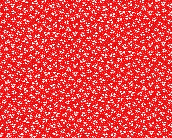 Patchworkstoff "Buttercup", Dreieck-Punkte-Muster, rot-weiß