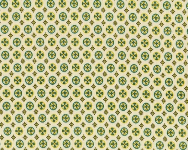 Patchworkstoff "Chicopee" mit Sternen-Kreisen, petrol-hellgrün
