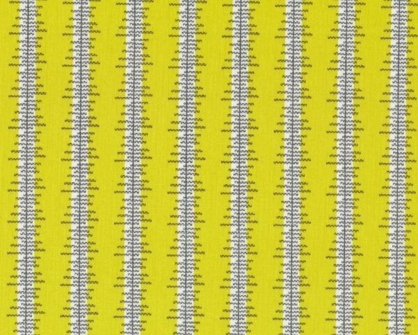 Patchworkstoff "Chicopee" mit Zacken-Wellen-Streifen, limette-grau
