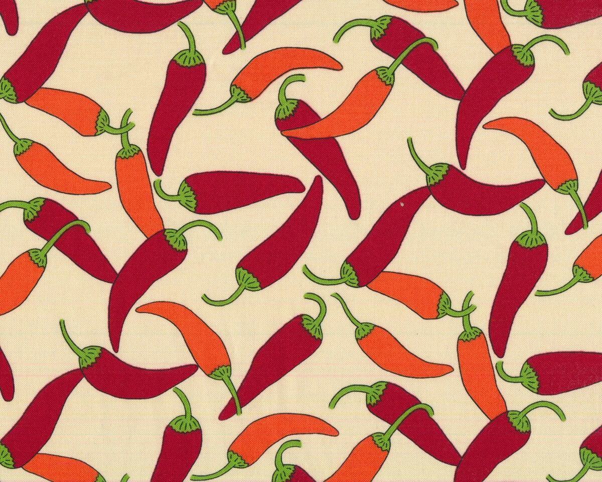 Patchworkstoff CHILI FANTASTICO, Chilischoten, Alexander Henry