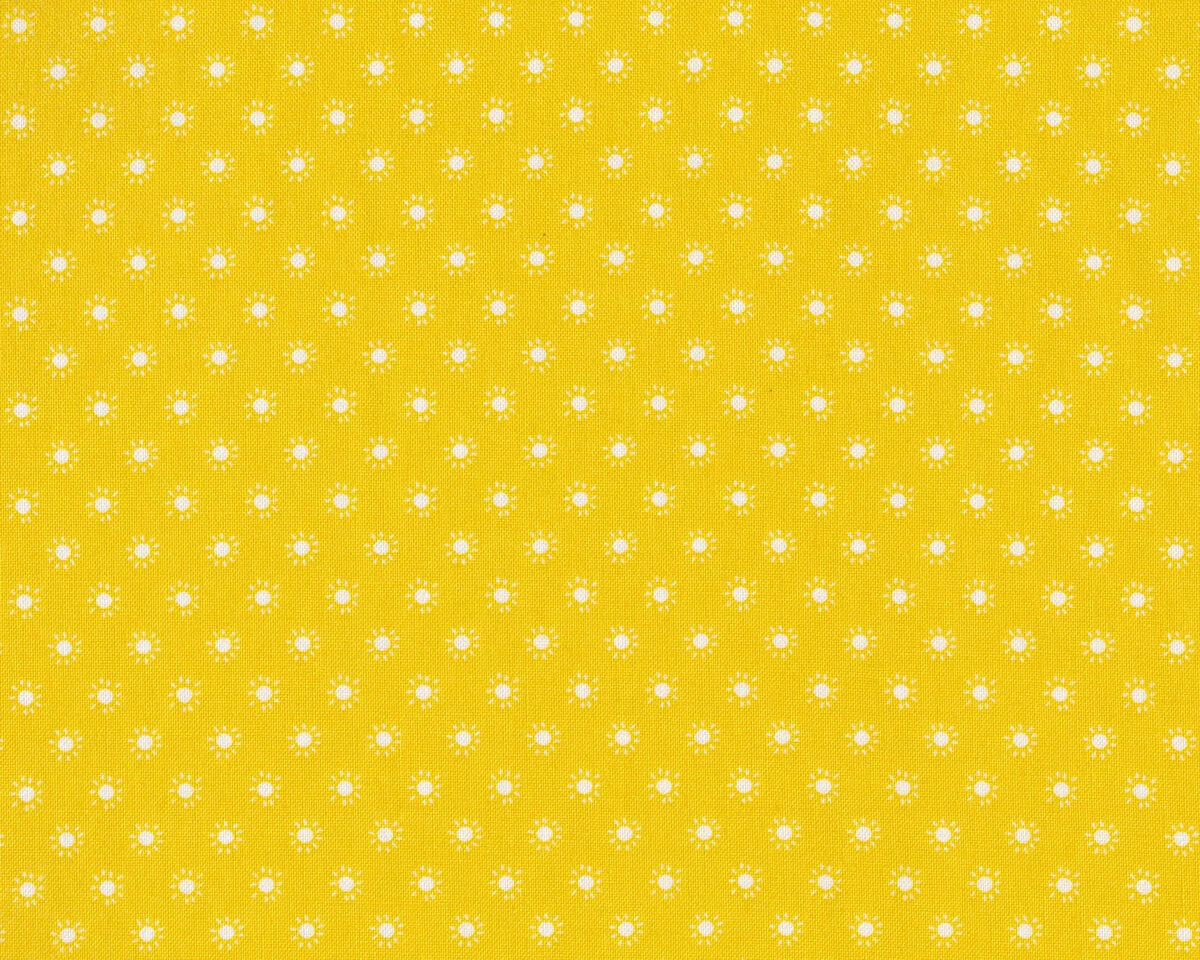 Patchworkstoff COLOUR FUN, Blümchen, gelb