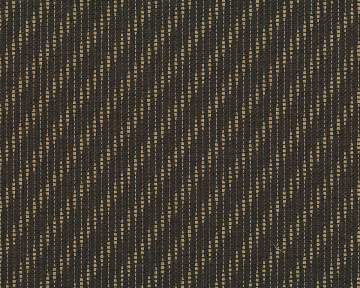 Patchworkstoff CORAL BELLS, Diagonal-Streifen-Design, dunkelbraun, Moda Fabrics