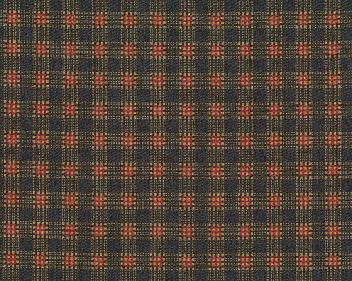 Patchworkstoff CORAL BELLS, Karo-Design, dunkelbraun-rotbraun, Moda Fabrics