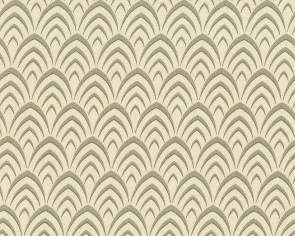 Patchworkstoff "Dear Stella" mit Dachziegel-Muster, helles schilfgrün-hellbeige