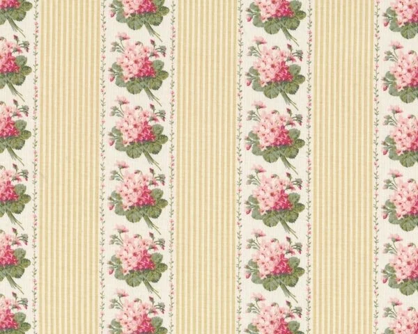 Patchworkstoff ELEANOR mit Blüten-Bändern, eierschalenfarben-rosa