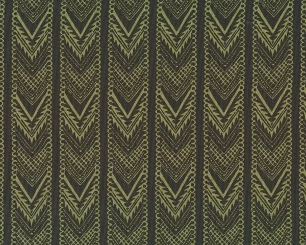 Patchworkstoff EMPIRE FELUCCA, Zacken-Muster-Bänder, dunkles olive