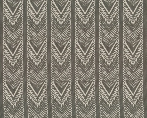 Patchworkstoff EMPIRE FELUCCA, Zacken-Muster-Bänder, olivegrau