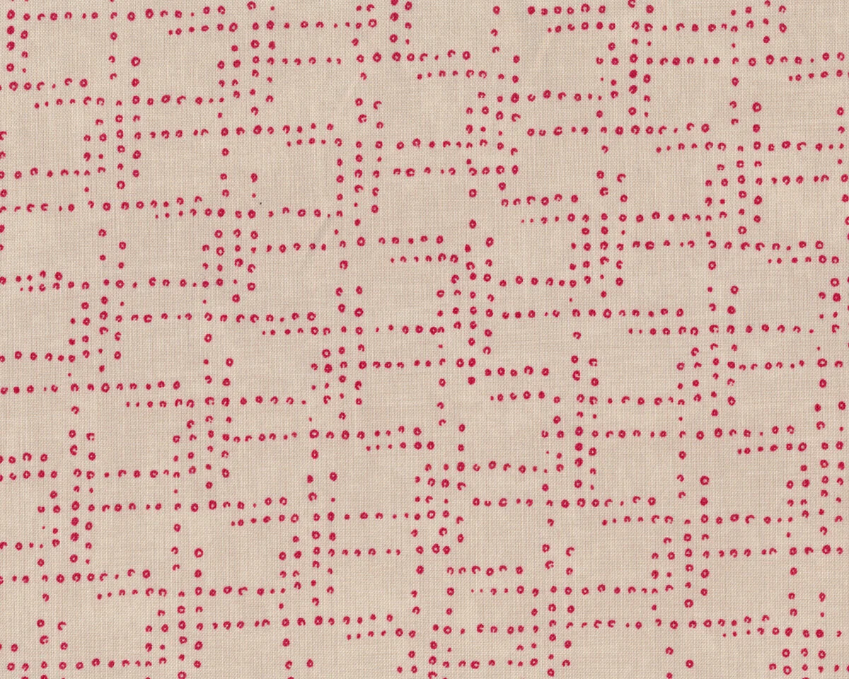 Patchworkstoff FLIGHT, Nieten-Punkte, hellbeige-rot, Moda Fabrics