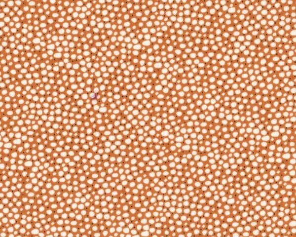 Patchworkstoff "Gail" mit unregelmäßigen, kleinen Punkten, gedecktes orange