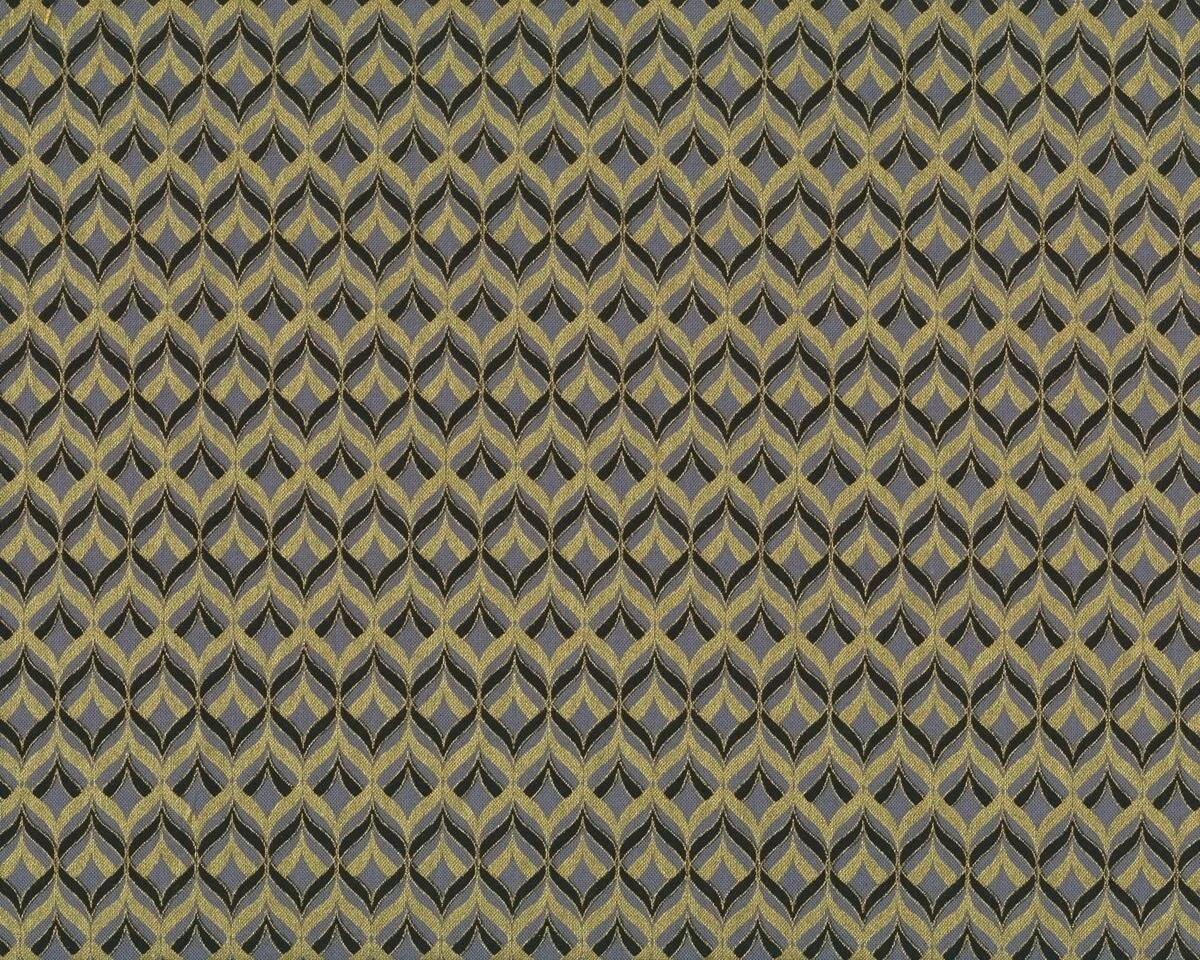 Patchworkstoff GOLD & SILBER CHRISTMAS, Oval-Rauten-Gitter, dunkelgrau-gold metallic