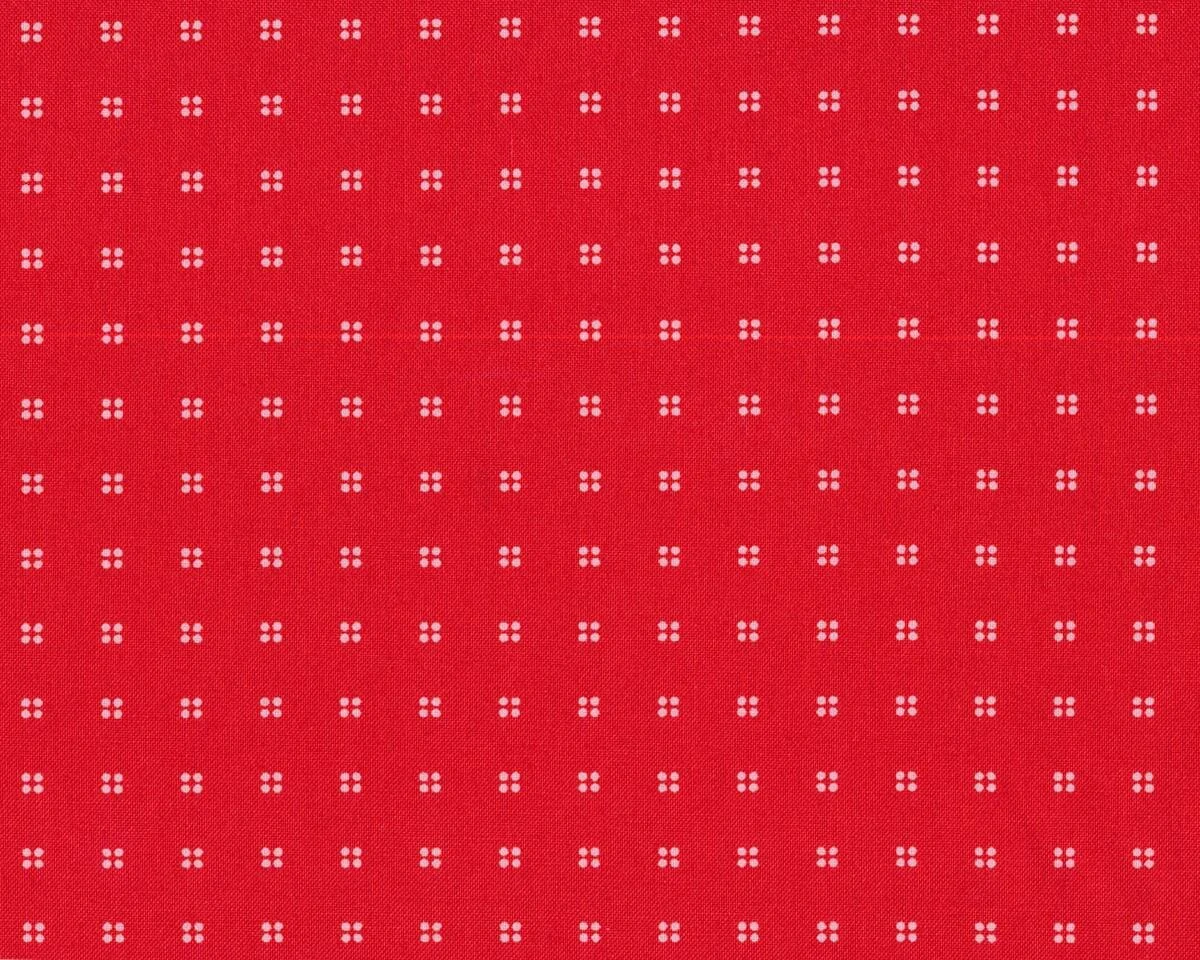 Patchworkstoff HEY DOT, Punkte im Quadrat, rot, Moda Fabrics