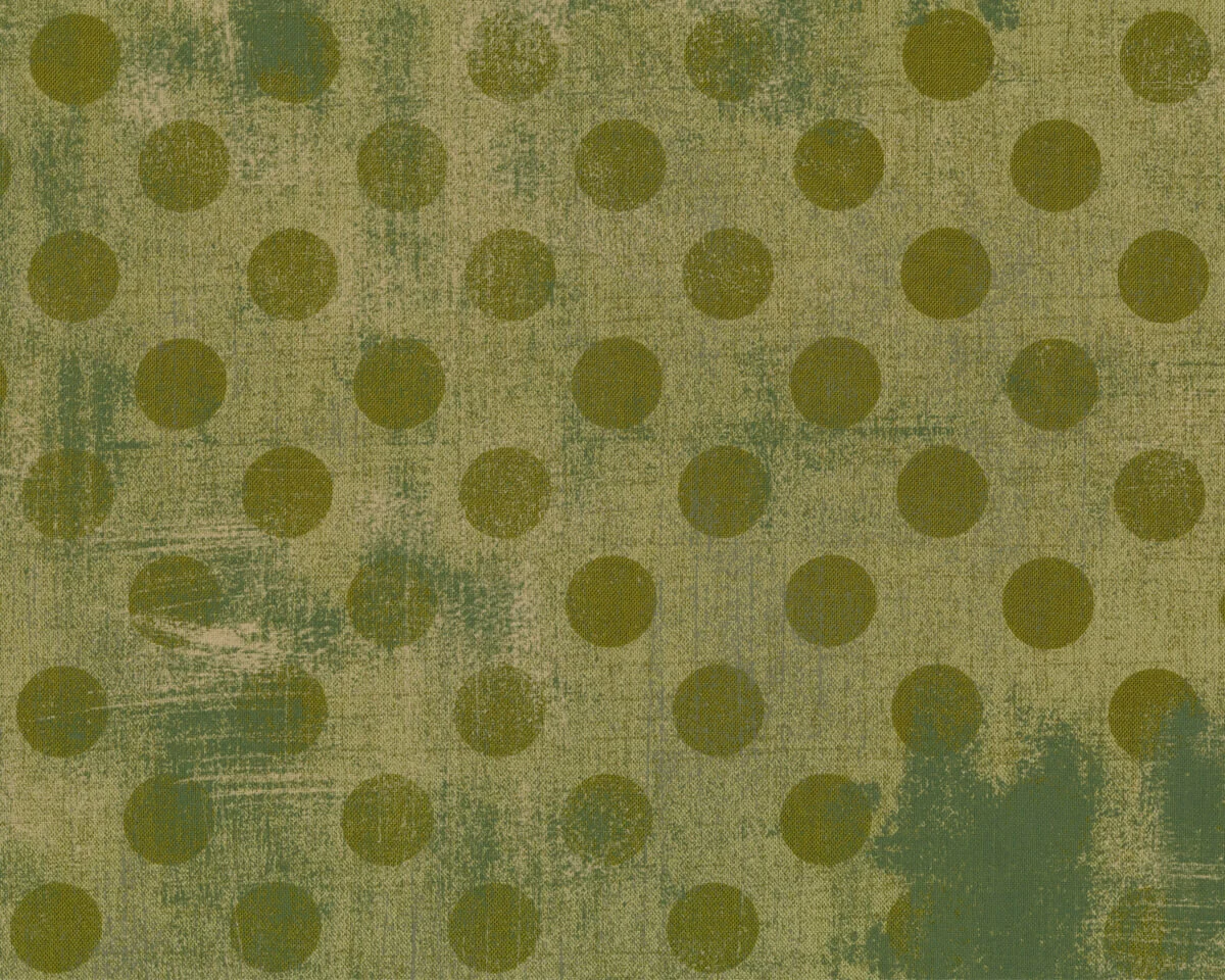 Patchworkstoff HITS THE SPOT, Punkte-Schraffur, olivgrün, Moda Fabrics