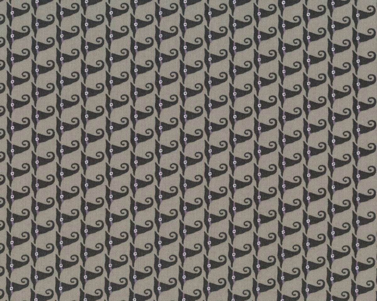 Patchworkstoff HOCUS POCUS, Hexen-Hüte, steingrau-anthrazit, Moda Fabrics