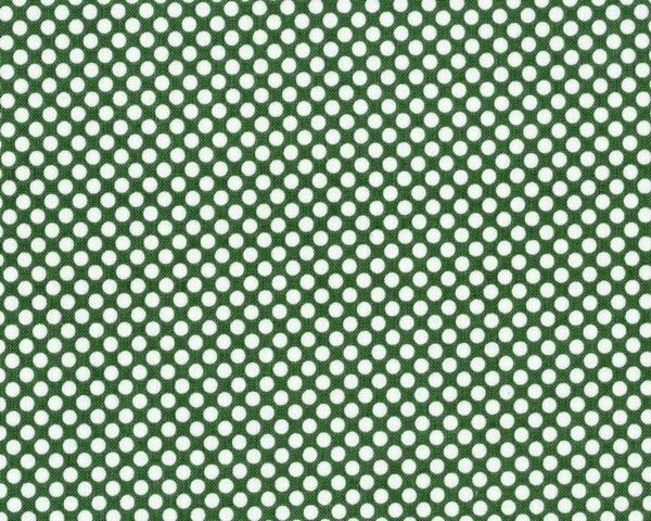 Patchworkstoff "Holly Jolly" mit regelmäßigen Punkten, gedecktes moosgrün-weiß