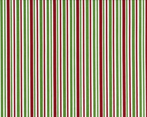 Patchworkstoff "Holly Jolly" mit Streifen, weinrot-helles moosgrün-weiß