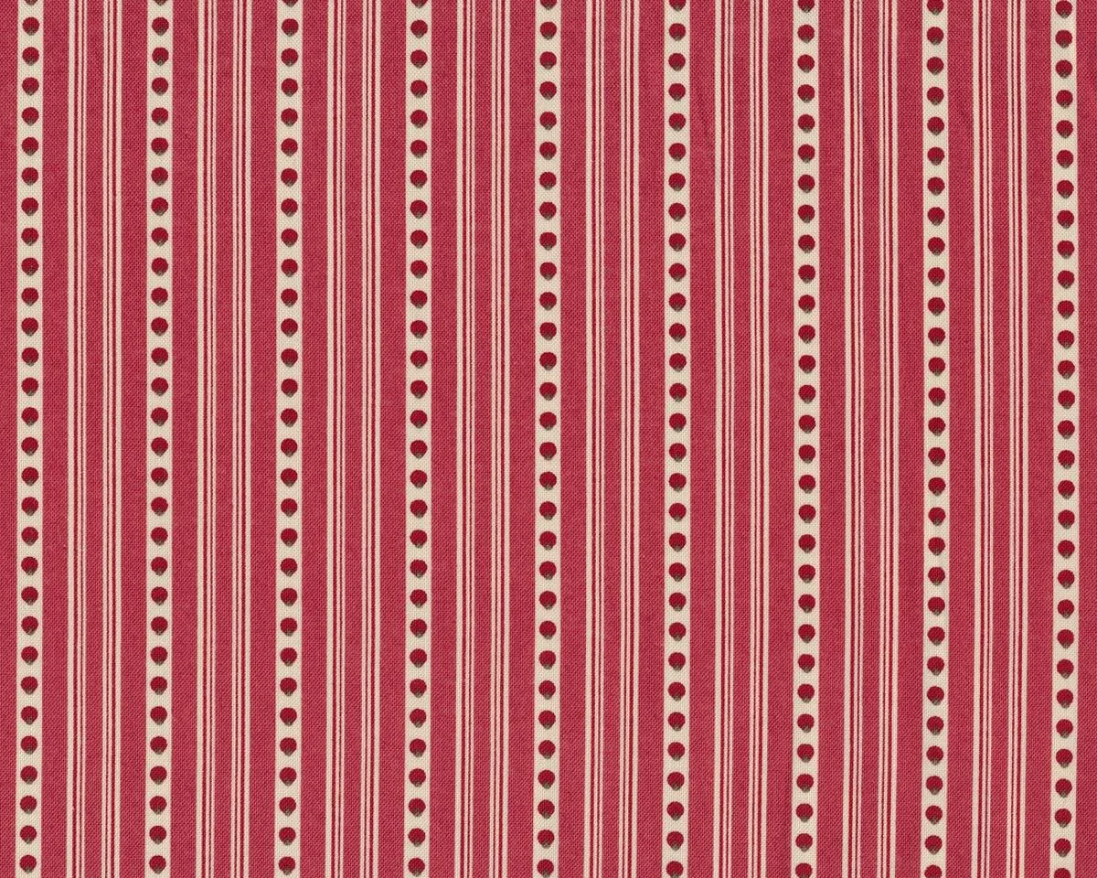 Patchworkstoff JOYEUX NOEL, Streifen-Design, pastellrot, Moda Fabrics