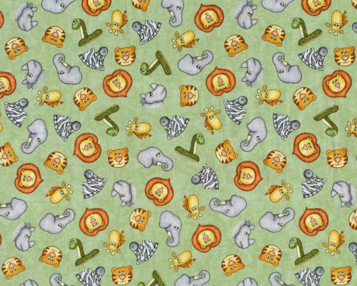 Patchworkstoff JUNGLE BUDDIES, Afrikatiere, QT Fabrics