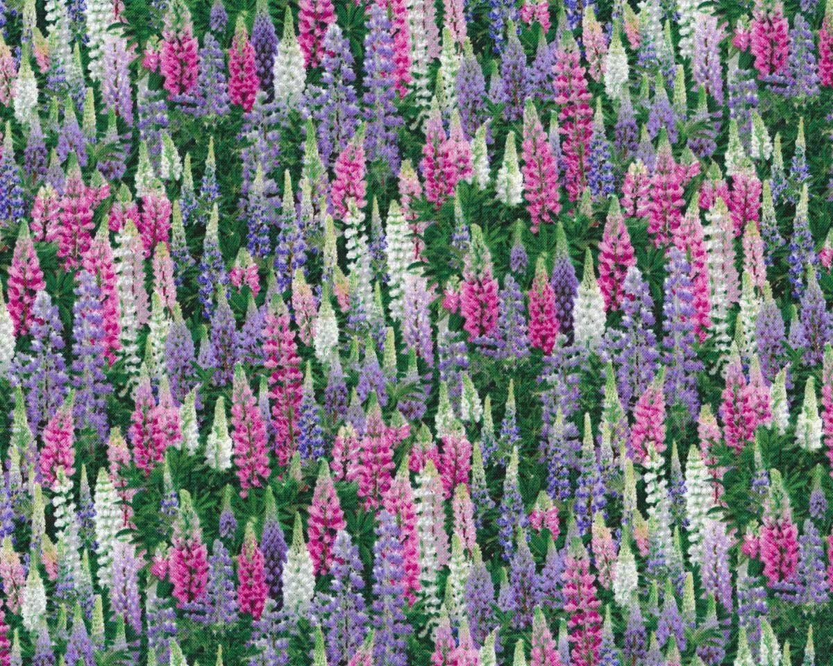 Patchworkstoff LANDSCAPE MEDLEY, Lupinen, Elizabeth's Studio