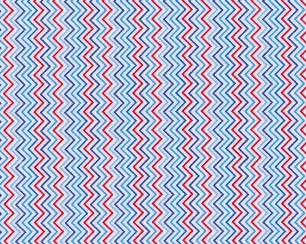 Patchworkstoff LONDON SOHO mit Zackenstreifen, weiß-blau-rot