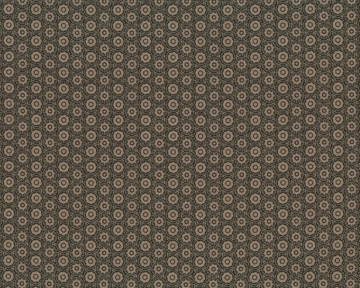 Patchworkstoff MAVEN, Muster-Kreise, helles schlammbraun-schwarz, Moda Fabrics