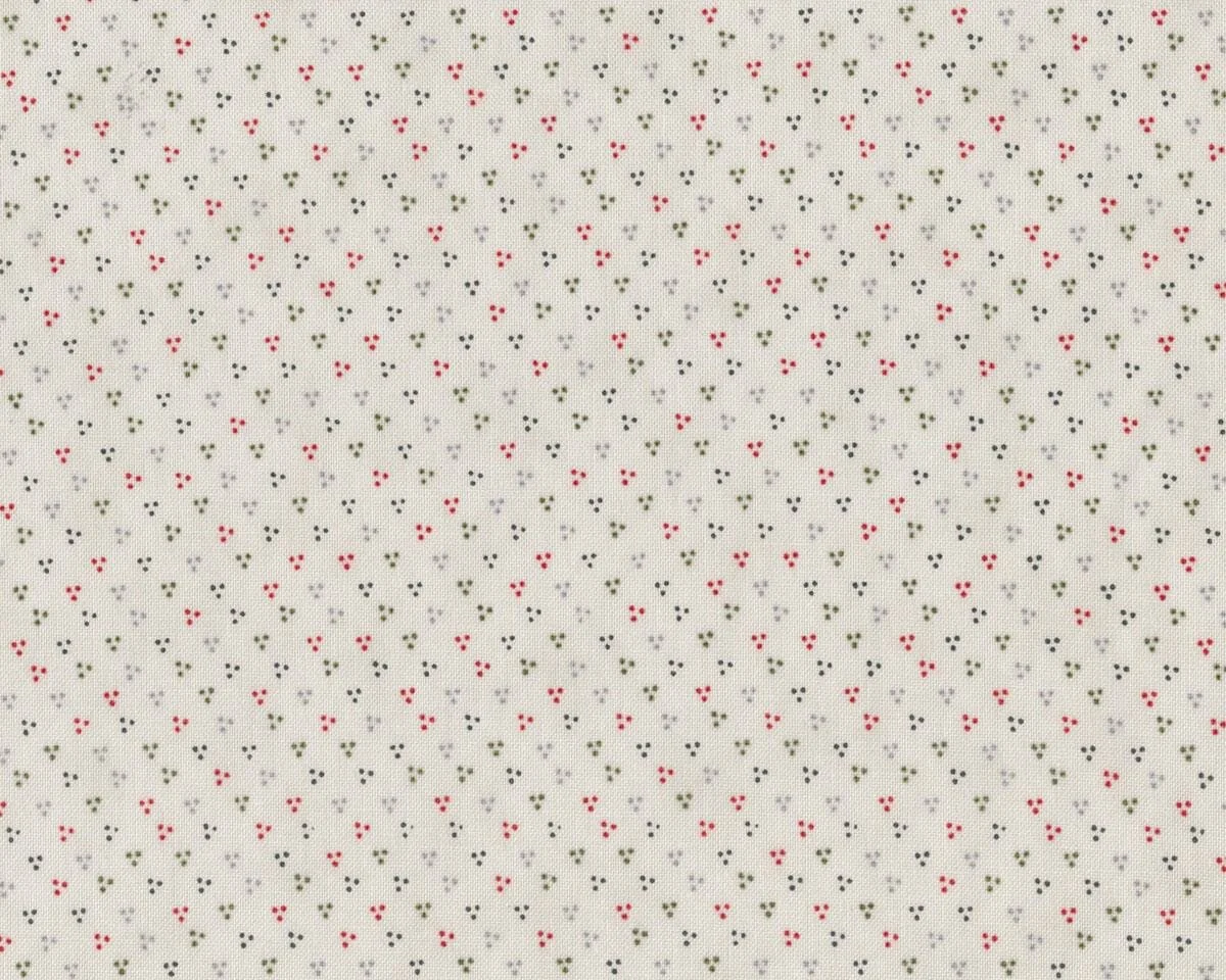 Patchworkstoff MIDNIGHT CLEAR, Punkte-Dreieck, antikweiß-olivgrün, Moda Fabrics