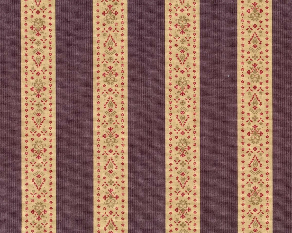 Patchworkstoff MILLE COULEURS, Zierbänder, stumpfes aubergine, Moda Fabrics