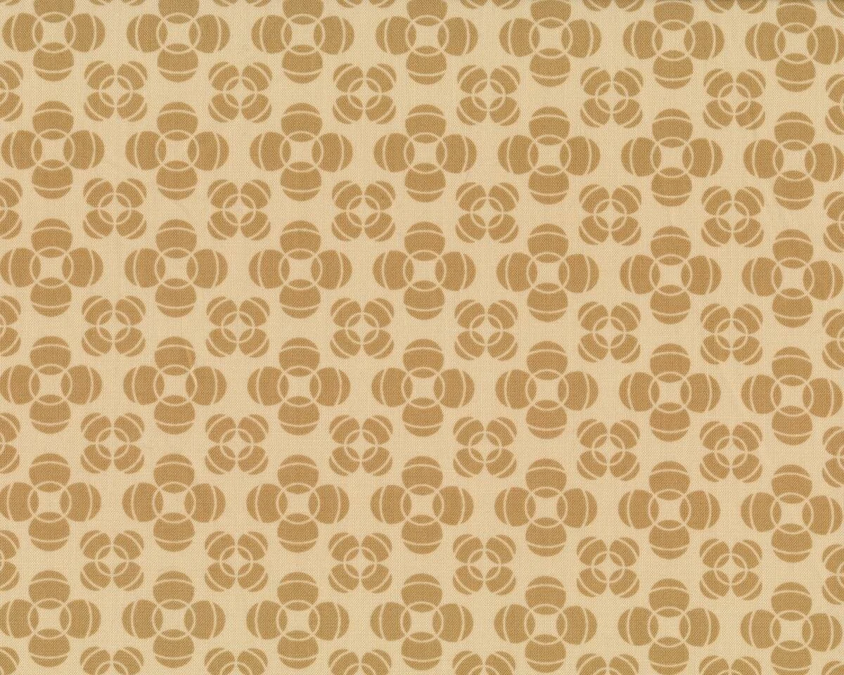 Patchworkstoff MODERN NEUTRALS, Kreisblumen, sandfarben-helles hellbraun, Moda Fabrics