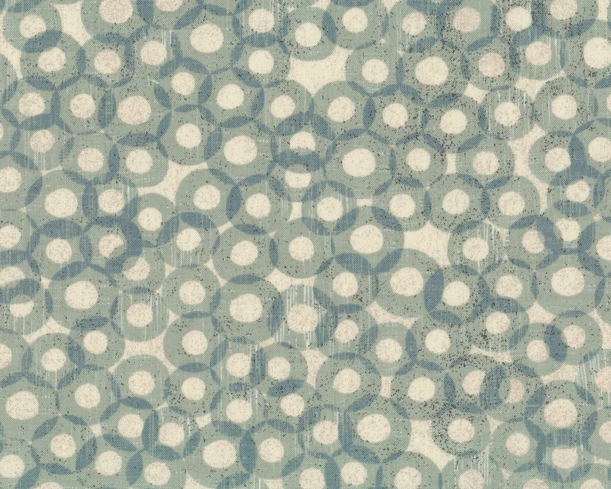 Patchworkstoff MON AMI, Ringe, helles grüngrau-creme, Moda Fabrics