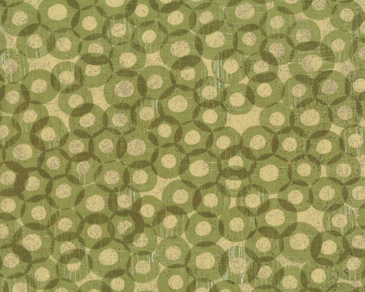 Patchworkstoff MON AMI, Ringe, schilfgrün-hellbeige, Moda Fabrics