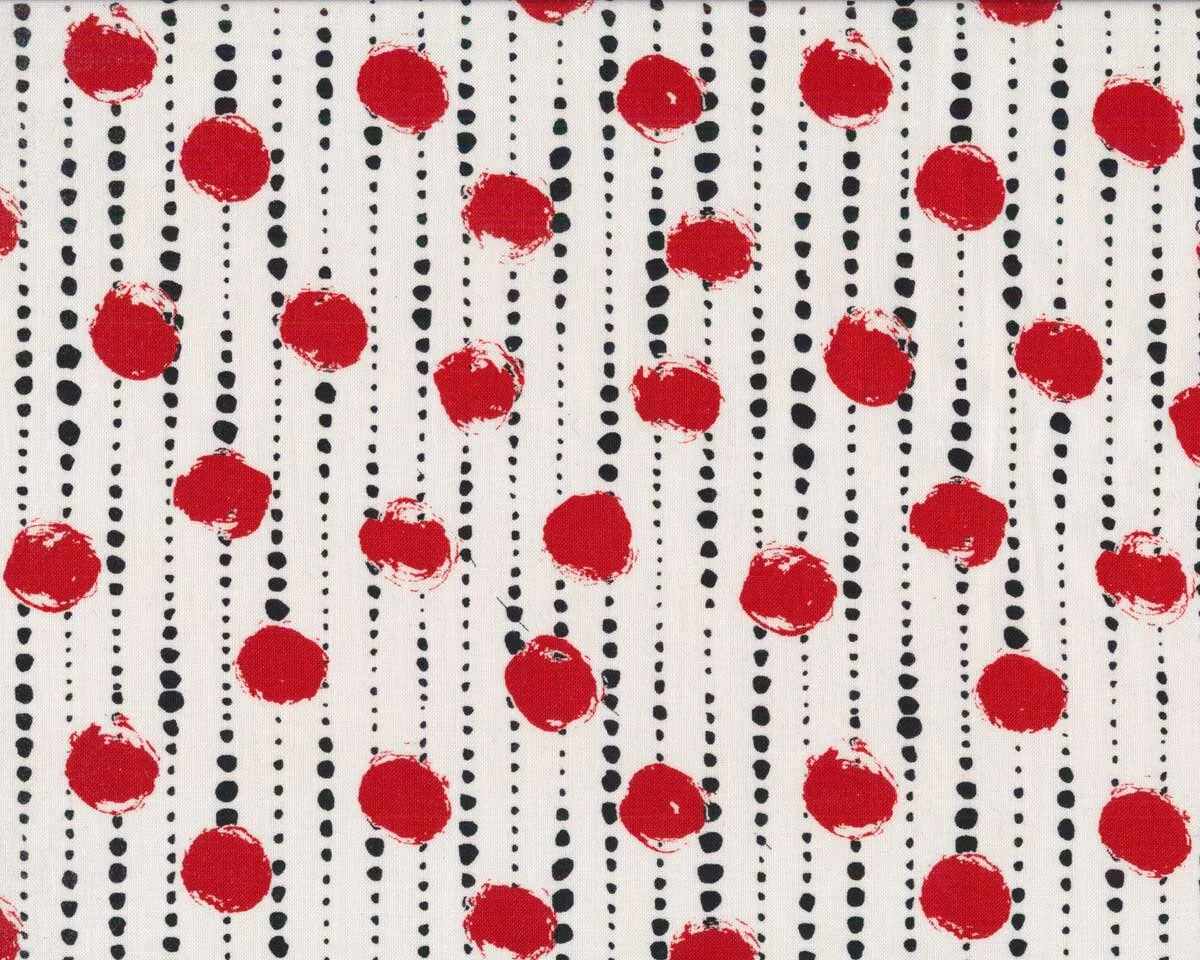 Patchworkstoff MOROCCAN RED, Tupfen, Henry Glass