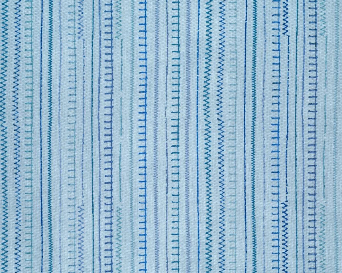 Patchworkstoff OH SEW BEAUTIFUL, Schnittmuster-Linien, hellblau-aquablau