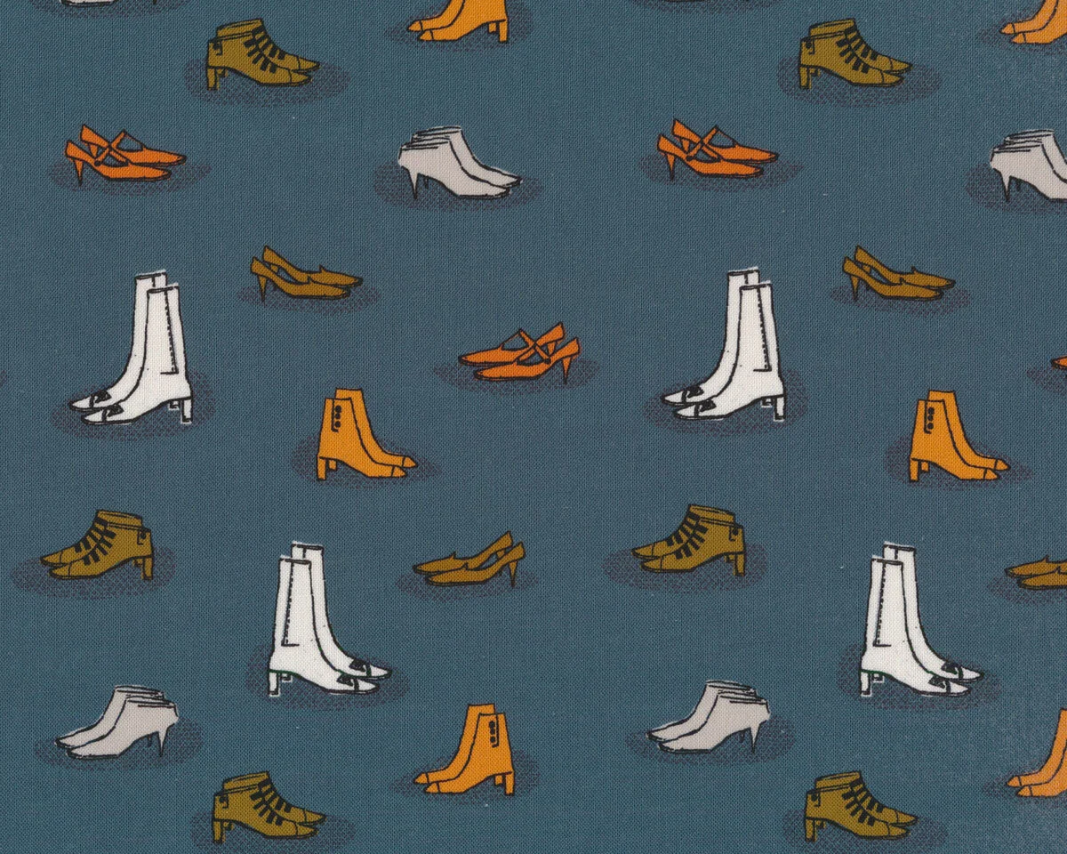 Patchworkstoff Organic Cotton LISBON SQUARE, Schuhe, Cloud9